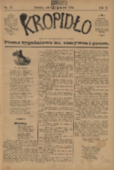 Kropidło : pismo tygodniowe ku rozrywce i pouce. R. 2. 1894, nr 13