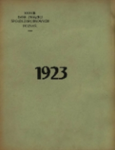 Sprawozdanie z czynności w roku 1923