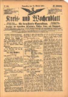 Kreis- und Wochenblatt f&uuml;r den Kreis Czarnikau: Anzeiger f&uuml;r Czarnikau, Sch&ouml;nlanke, Filehne, Kreuz, und Umgegend. 1899.10.12 Jg.47 Nr119
