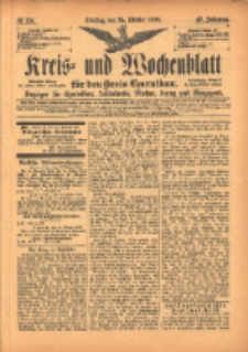 Kreis- und Wochenblatt f&uuml;r den Kreis Czarnikau: Anzeiger f&uuml;r Czarnikau, Sch&ouml;nlanke, Filehne, Kreuz, und Umgegend. 1899.10.24 Jg.47 Nr124
