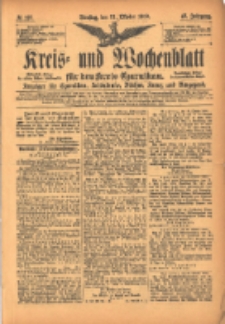 Kreis- und Wochenblatt f&uuml;r den Kreis Czarnikau: Anzeiger f&uuml;r Czarnikau, Sch&ouml;nlanke, Filehne, Kreuz, und Umgegend. 1899.10.31 Jg.47 Nr127