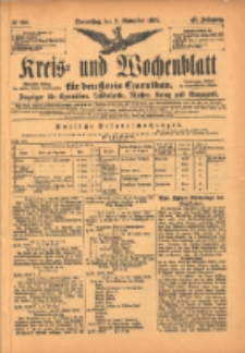 Kreis- und Wochenblatt für den Kreis Czarnikau: Anzeiger für Czarnikau, Schönlanke, Filehne, Kreuz, und Umgegend. 1899.11.02 Jg.47 Nr128