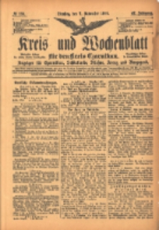 Kreis- und Wochenblatt f&uuml;r den Kreis Czarnikau: Anzeiger f&uuml;r Czarnikau, Sch&ouml;nlanke, Filehne, Kreuz, und Umgegend. 1899.11.07 Jg.47 Nr130