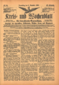 Kreis- und Wochenblatt f&uuml;r den Kreis Czarnikau: Anzeiger f&uuml;r Czarnikau, Sch&ouml;nlanke, Filehne, Kreuz, und Umgegend. 1899.11.09 Jg.47 Nr131