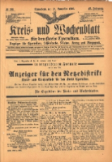 Kreis- und Wochenblatt f&uuml;r den Kreis Czarnikau: Anzeiger f&uuml;r Czarnikau, Sch&ouml;nlanke, Filehne, Kreuz, und Umgegend. 1899.11.18 Jg.47 Nr135