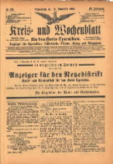 Kreis- und Wochenblatt für den Kreis Czarnikau: Anzeiger für Czarnikau, Schönlanke, Filehne, Kreuz, und Umgegend. 1899.11.18 Jg.47 Nr135
