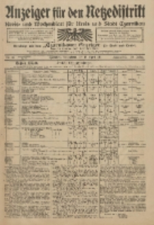 Anzeiger f&uuml;r den Netzedistrikt Kreis- und Wochenblatt f&uuml;r Kreis und Stadt Czarnikau 1911.04.15 Jg.59 Nr46