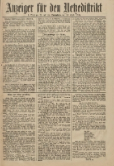 Anzeiger f&uuml;r den Netzedistrikt Kreis- und Wochenblatt f&uuml;r Kreis und Stadt Czarnikau 1911.04.15 Jg.59 Nr46