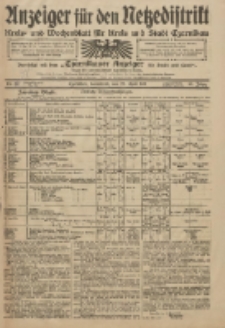 Anzeiger f&uuml;r den Netzedistrikt Kreis- und Wochenblatt f&uuml;r Kreis und Stadt Czarnikau 1911.04.22 Jg.59 Nr48