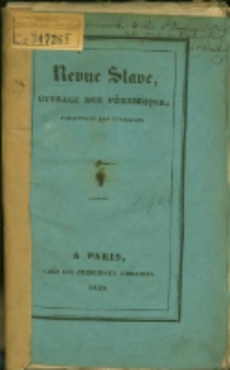 Revue Slave : Ouvrage non périodique, parassant par livraison. 1.