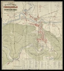 Neuster Situations- und Promenadenplan der Stadt Karlbad und deren Umgebung. Aufgenom. von J[oseph] Schäfler.