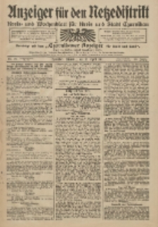 Anzeiger für den Netzedistrikt Kreis- und Wochenblatt für Kreis und Stadt Czarnikau 1911.04.25 Jg.59 Nr49