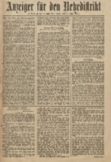 Anzeiger f&uuml;r den Netzedistrikt Kreis- und Wochenblatt f&uuml;r Kreis und Stadt Czarnikau 1911.04.29 Jg.59 Nr51