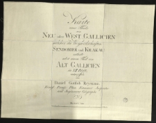 Karte eines Theils von Neu oder West Gallicien welcher die Woywodschaften Sendomier und Krakau enthält nebst einem Theil von Alt Gallicien in XII Blatt, entworffen von Daniel Gottlob Reymann königl. preuss. [...].