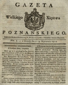 Gazeta Wielkiego Xięstwa Poznańskiego 1822.01.23 Nr7
