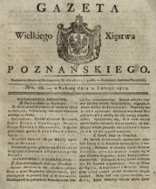 Gazeta Wielkiego Xięstwa Poznańskiego 1822.02.02 Nr10
