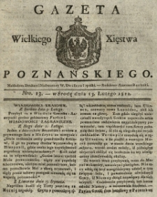 Gazeta Wielkiego Xięstwa Poznańskiego 1822.02.13 Nr13