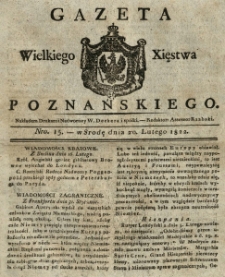Gazeta Wielkiego Xięstwa Poznańskiego 1822.02.20 Nr15