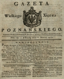 Gazeta Wielkiego Xięstwa Poznańskiego 1822.03.06 Nr19