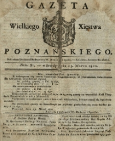 Gazeta Wielkiego Xięstwa Poznańskiego 1822.03.13 Nr21