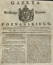 Gazeta Wielkiego Xięstwa Poznańskiego 1822.04.06 Nr28