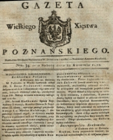Gazeta Wielkiego Xięstwa Poznańskiego 1822.04.27 Nr34