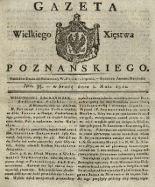 Gazeta Wielkiego Xięstwa Poznańskiego 1822.05.01 Nr35