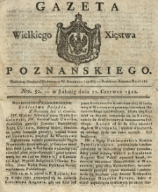 Gazeta Wielkiego Xięstwa Poznańskiego 1822.06.22 Nr50