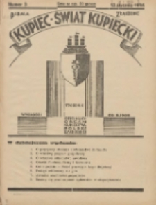 Kupiec-Świat Kupiecki; pisma złączone; oficjalny organ kupiectwa Polski Zachodniej 1936.01.18 R.30 Nr3
