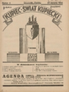 Kupiec-Świat Kupiecki; pisma złączone; oficjalny organ kupiectwa Polski Zachodniej 1936.01.25 R.30 Nr4