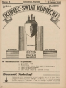 Kupiec-Świat Kupiecki; pisma złączone; oficjalny organ kupiectwa Polski Zachodniej 1936.02.08 R.30 Nr6