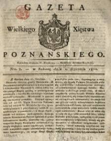 Gazeta Wielkiego Xięstwa Poznańskiego 1820.01.01 Nr1