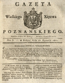 Gazeta Wielkiego Xięstwa Poznańskiego 1820.01.22 Nr7