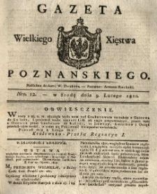 Gazeta Wielkiego Xięstwa Poznańskiego 1820.02.09 Nr12