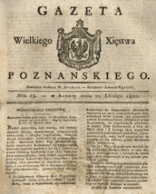 Gazeta Wielkiego Xięstwa Poznańskiego 1820.02.12 Nr13