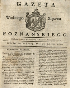 Gazeta Wielkiego Xięstwa Poznańskiego 1820.02.16 Nr14