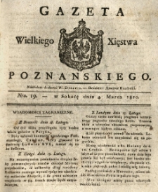 Gazeta Wielkiego Xięstwa Poznańskiego 1820.03.04 Nr19