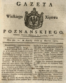 Gazeta Wielkiego Xięstwa Poznańskiego 1820.03.08 Nr20