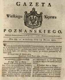 Gazeta Wielkiego Xięstwa Poznańskiego 1820.03.18 Nr23