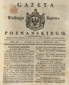 Gazeta Wielkiego Xięstwa Poznańskiego 1820.04.01 Nr27