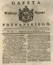 Gazeta Wielkiego Xięstwa Poznańskiego 1820.04.08 Nr29