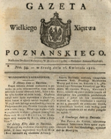 Gazeta Wielkiego Xięstwa Poznańskiego 1820.04.26 Nr34