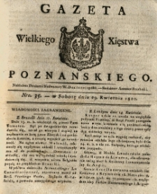 Gazeta Wielkiego Xięstwa Poznańskiego 1820.04.29 Nr35
