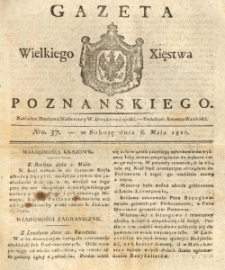 Gazeta Wielkiego Xięstwa Poznańskiego 1820.05.06 Nr37