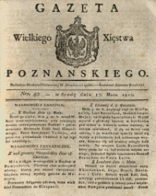 Gazeta Wielkiego Xięstwa Poznańskiego 1820.05.17 Nr40