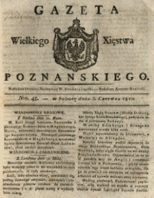 Gazeta Wielkiego Xięstwa Poznańskiego 1820.06.03 Nr45