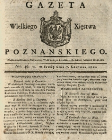 Gazeta Wielkiego Xięstwa Poznańskiego 1820.06.07 Nr46