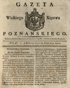 Gazeta Wielkiego Xięstwa Poznańskiego 1820.06.10 Nr47