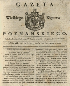 Gazeta Wielkiego Xięstwa Poznańskiego 1820.06.14 Nr48