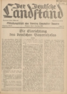 Der Deutsche Landstand: Mitteilungsblatt des Vereins Deutscher Bauern 1938.08.03 Jg.2 F.31